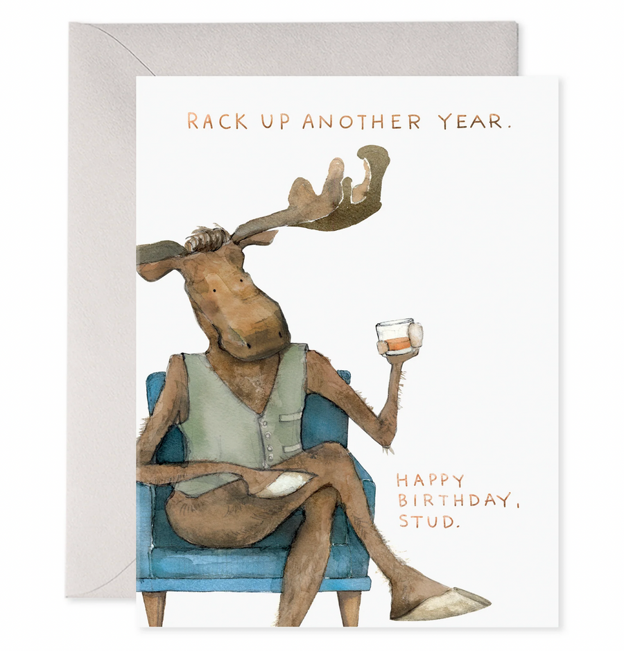 Harvey Moose Rack Up Another Year Card - EF5