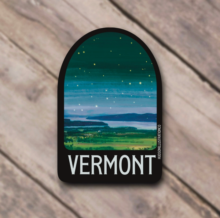 Vermont Green Mountains Waterproof Vinyl Sticker