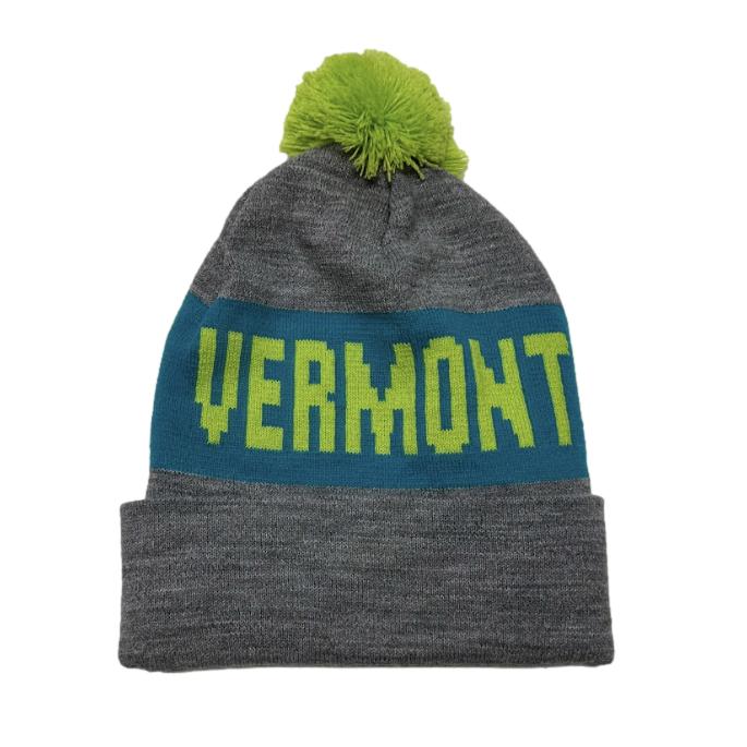 Vermont Beanie - HEATHER / TEAL / LIME