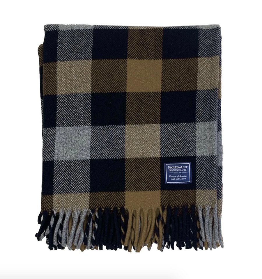 Check wool discount throw