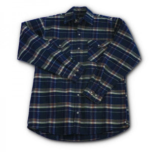 Spruce/Navy Plaid Men's Flannel Shirt