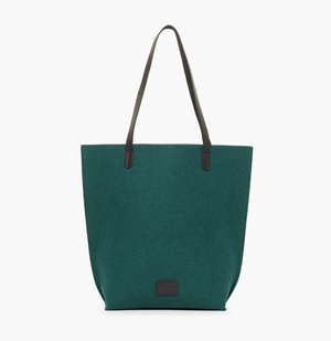 Hana Felt Tote - Kombu Felt &amp; Black Leather