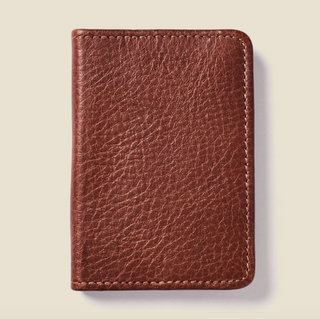 Handcrafted Leather Compact Bifold Wallet - Chocolate
