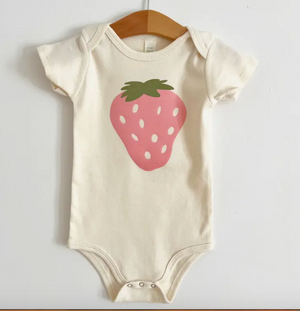 Straawberry Organic Cotton Baby Bodysuit