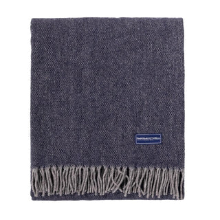 Faribault Ashby Twill Throw - Navy 50x72
