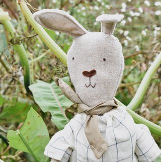 Ruthie the Rabbit Stuffed Toy - Chambray Skirt