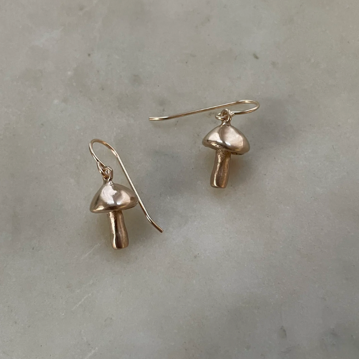 Mushroom Bronze Earrings