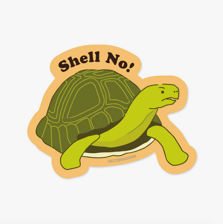 Shell No! Turtle Sticker