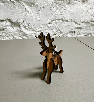 Wooden Reindeer Ornament