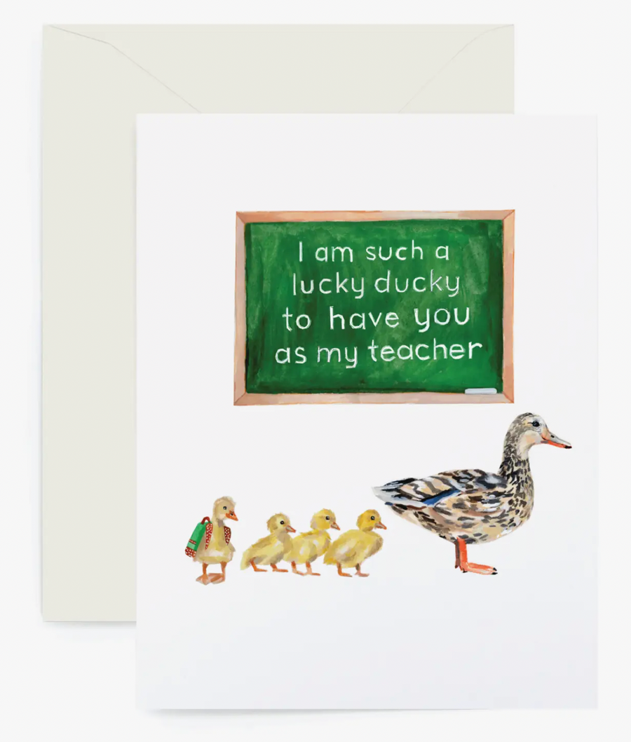 Lucky Ducky Teacher Appreciation Card - LS1
