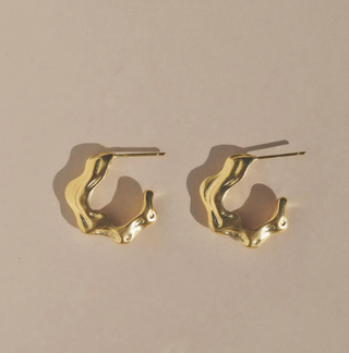 Olas Earrings Gold Vermeil