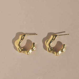 Olas Earrings Gold Vermeil