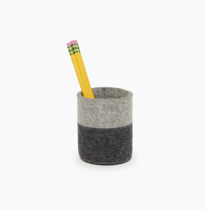 Jaunt Felt Pencil Cup - Granite/Charcoal