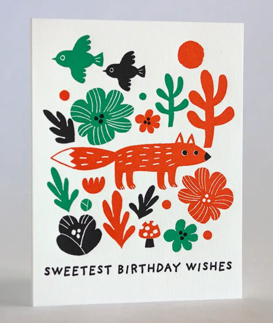 Sweetest Bday Fox Card - FF5