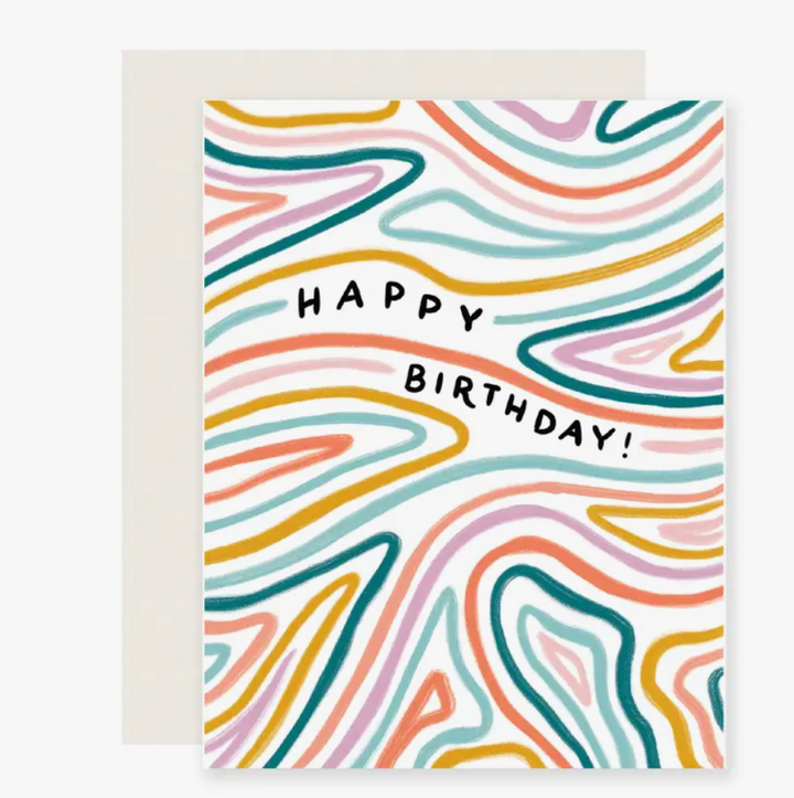 Contour Colorful Birthday Card - SS5