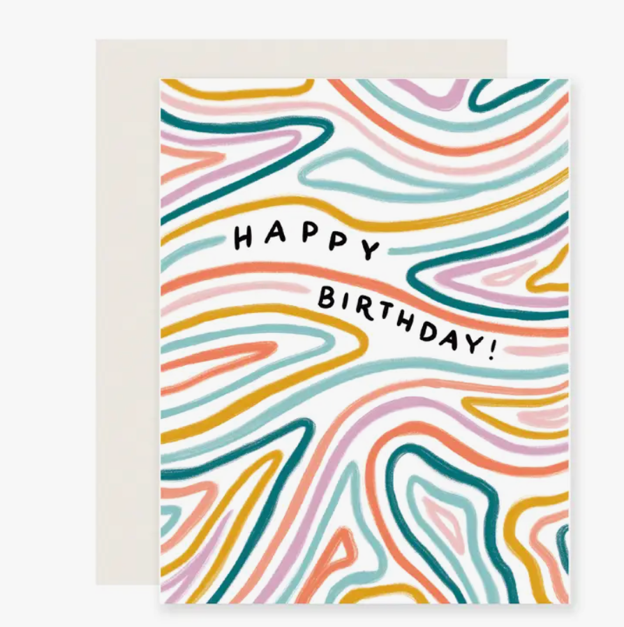 Contour Colorful Birthday Card - SS5
