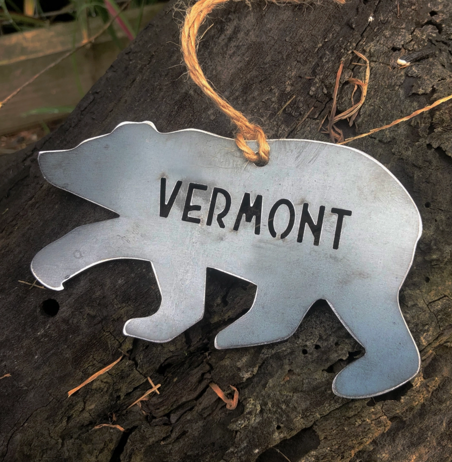 Rustic Steel Ornaments - Vermont Bear