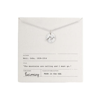 Mountains Are Calling Necklace Sterling Silver