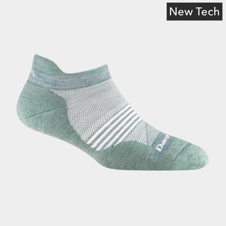 Darn Tough Women's Element No Show Running Socks - Seafoam 1112