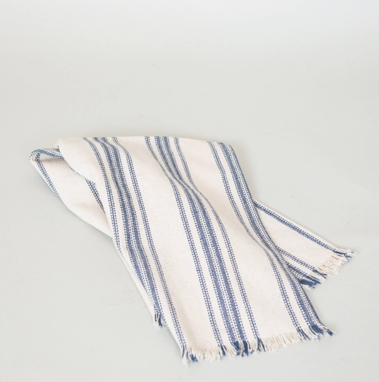Multi-Striped Blue White Tea Towel — Ten Thousand Villages