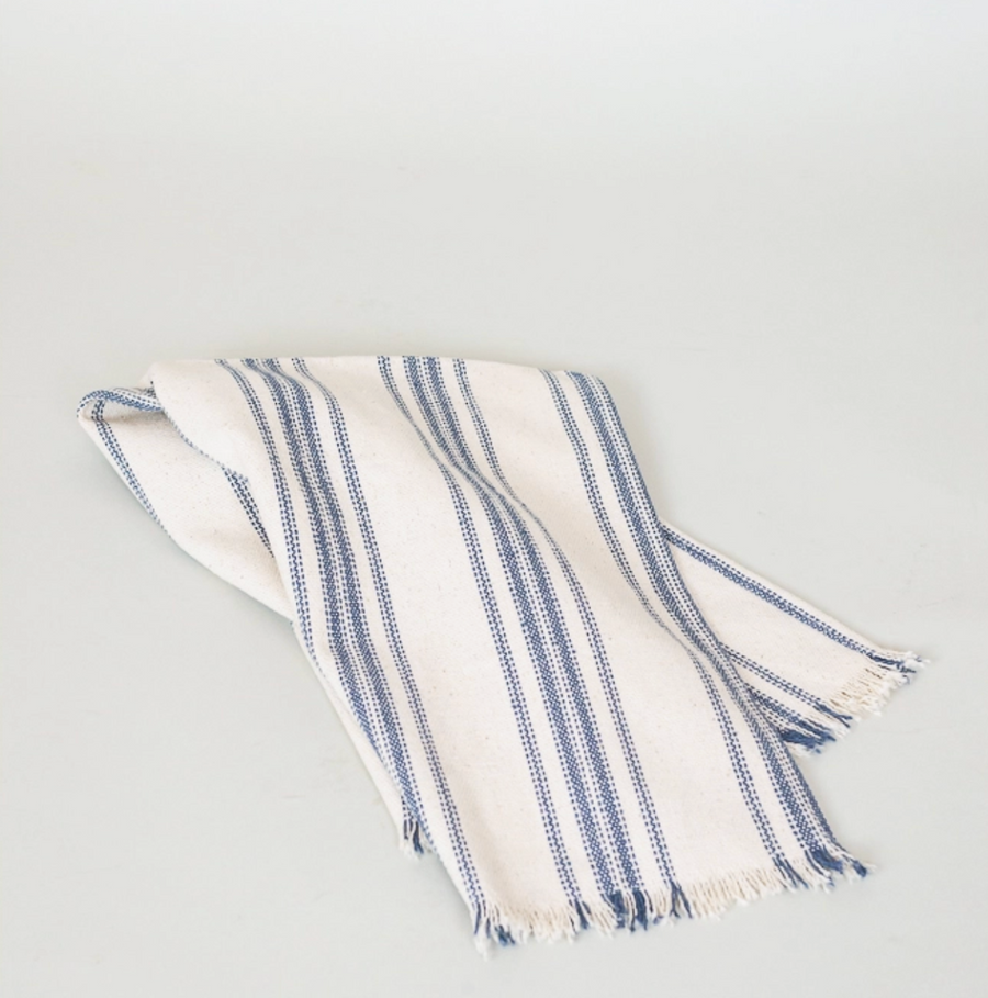 Blue Striped Dish Towel Common Deer