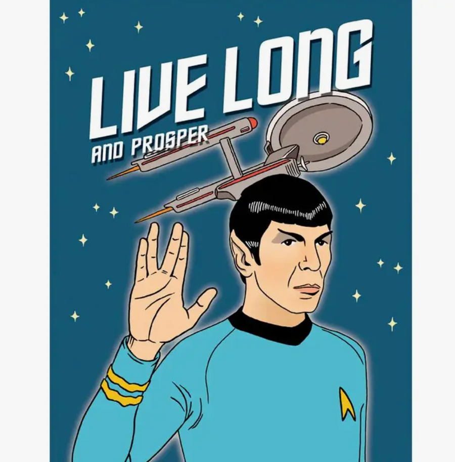 Live Long and Prosper Birthday Card - Tf5