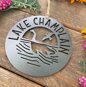 Rustic Steel Ornaments - Lake Champlain Champ