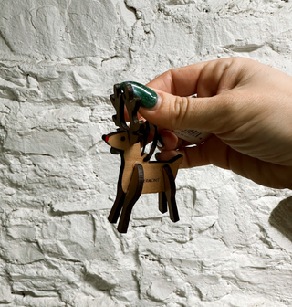Wooden Reindeer Ornament