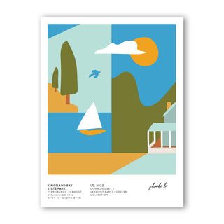 Vermont Parks Collection Print: Kingsland Bay, Phoebe Lo 12x16
