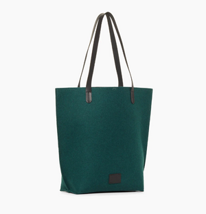 Hana Felt Tote - Kombu Felt &amp; Black Leather