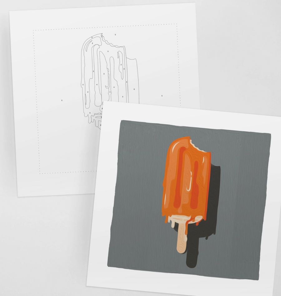 Orange Creamsicle Paint-By-Numbers Kit