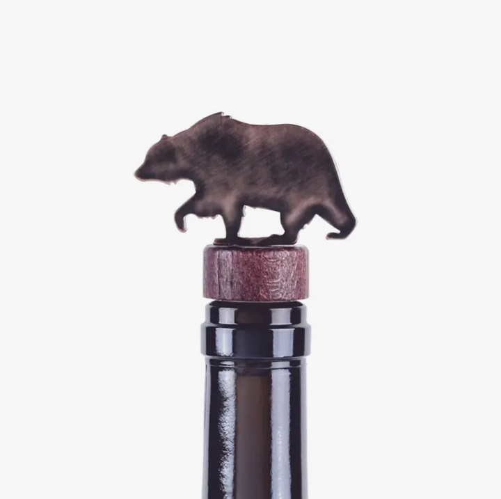 Bronze Wine Stopper - Bear