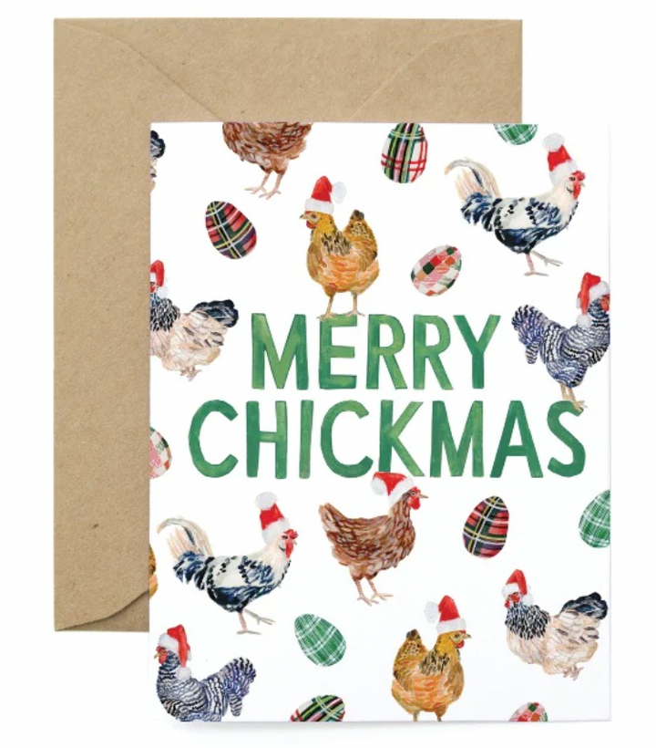 Merry Chickmas Chicken Card - LS7