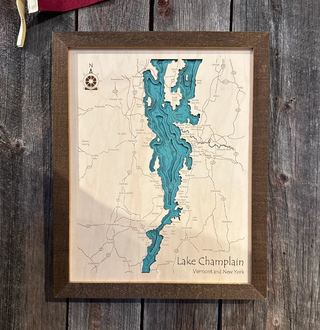 Rustic Lake Champlain Wall Hanging - 14x18