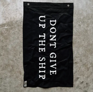 Don't Give Up the Ship Flag - Black 36x22.5