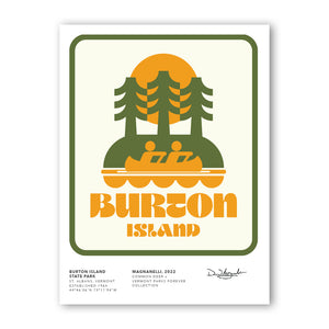 Vermont Parks Collection Print: Burton Island, Magnanelli 12x16