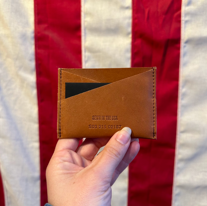 Shinola Heritage Leather Utility Card Case Wallet - Chestnut