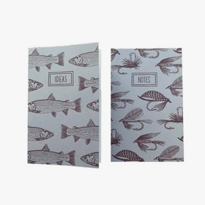 Pocket Notebooks Set of 2 - Trout &amp; Fishing Flies