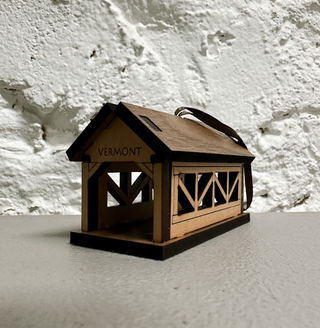 Wooden Covered Bridge Ornament