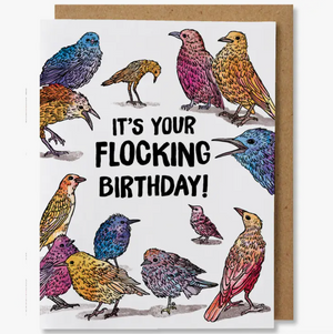 Flocking Birthday Card - NS5