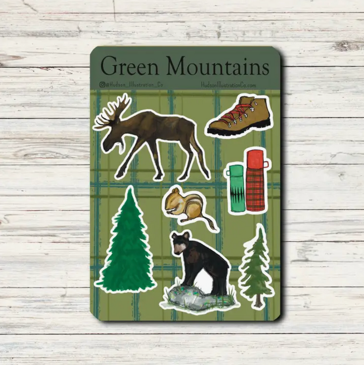 Vermont Green Mountains Sticker Sheet