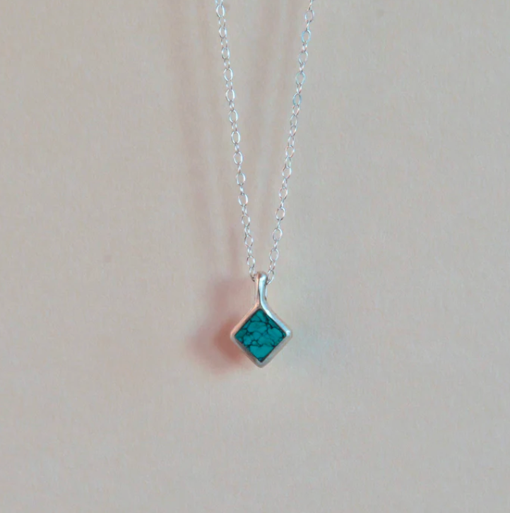 Mesa Necklace - Turquoise &amp; Sterling Silver