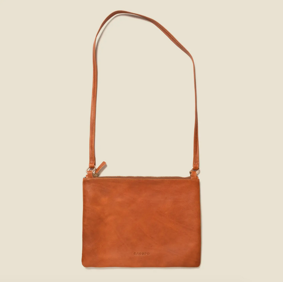 Crossbody Leather Bag with Detachable Strap