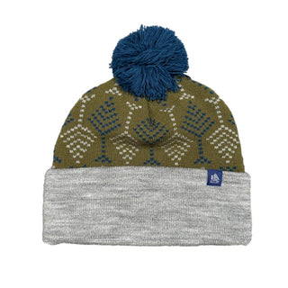 Tree Cuffed Pom Beanie - Olive