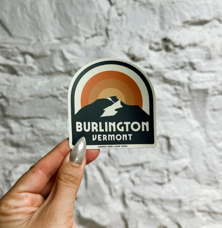 Burlington Sunset Badge Sticker