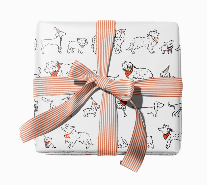 Double Sided Wrapping Paper 3 Sheets - Party Dogs - PICKUP ONLY