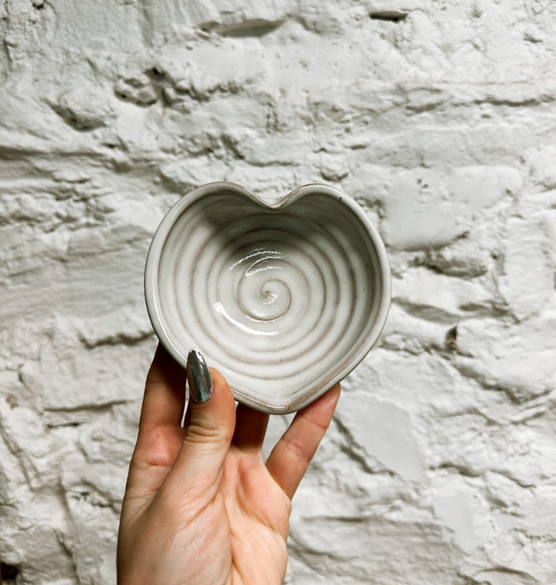 Laura White Pottery Heart Bowl