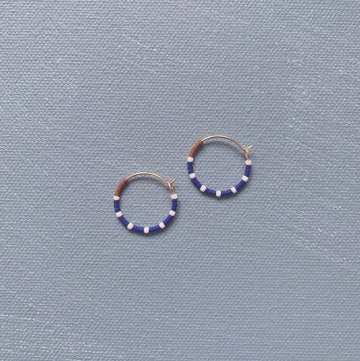 Little Colorloop Earrings - Cobalt