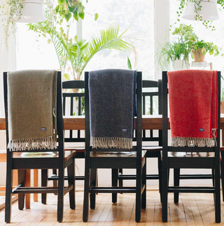 Faribault Ashby Twill Throw - Navy 50x72