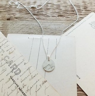 Mountains Are Calling Necklace Sterling Silver
